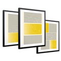 Zestaw obrazy w ramie 40x50 galeria - Symetria, graficzna, minimalizm - rama czarna