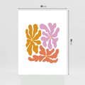 Plakat bez ramy 30x40 - Rozbijające Refleksje - abstrakcyjne kolorowe kwiaty, minimlizm