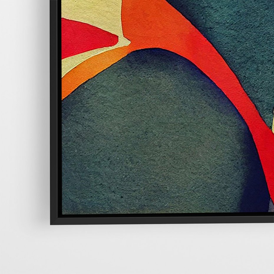 Obraz w ramie 70x100 - Kolory Kobiety - mural, abstrakcja - rama czarna