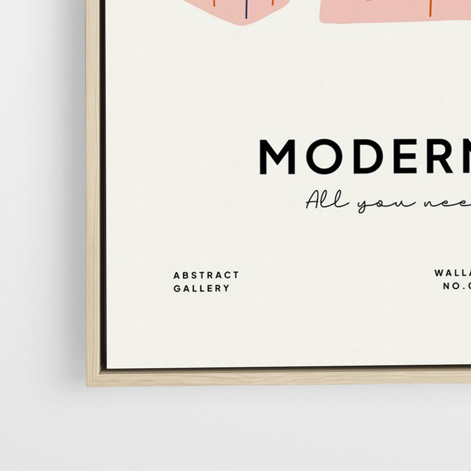 Obraz w ramie 80x120 - Nowoczesna Miłość - nowoczesna grafika, pastelowe kolory - rama drewno