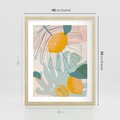 Plakat w ramie 40x50 - Świeżość Natury - plakat, nowoczesna grafika - rama drewno