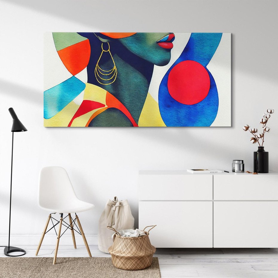 Obraz na płótnie 120x60 - Kolory Kobiety - mural, abstrakcja