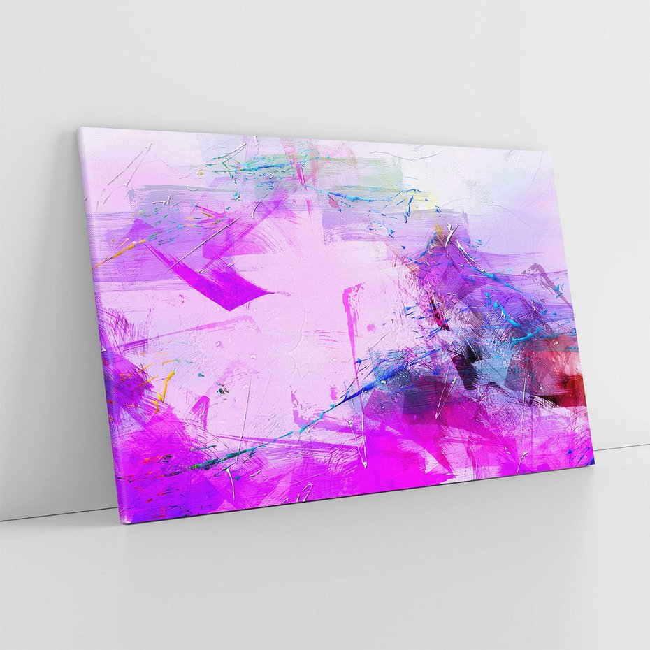 Obraz na płótnie 70x50 - Abstrakcja: wyrafinowany świat form i kolorów - abstrakcja