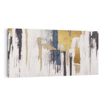 Obraz na płótnie 120x60 - Odyseja w świetle i cieniu - abstrakcja, porysowana ściana