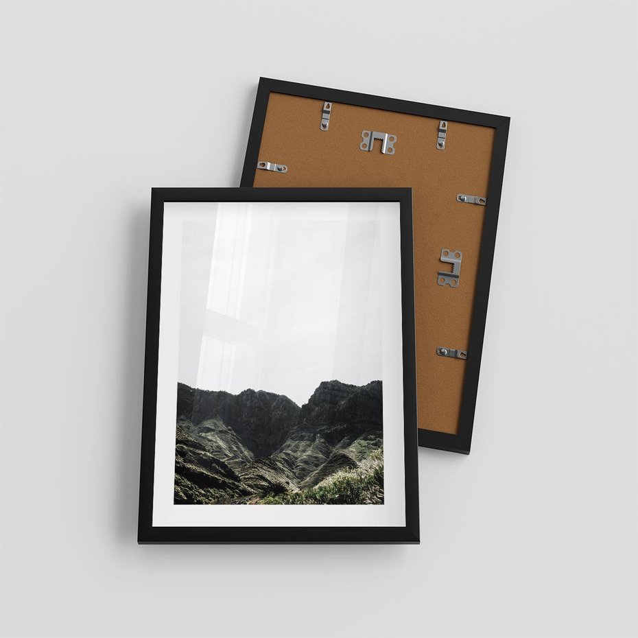 Plakat w ramie 30x40 - Górska Potęga - górski krajobraz, góry - rama czarna
