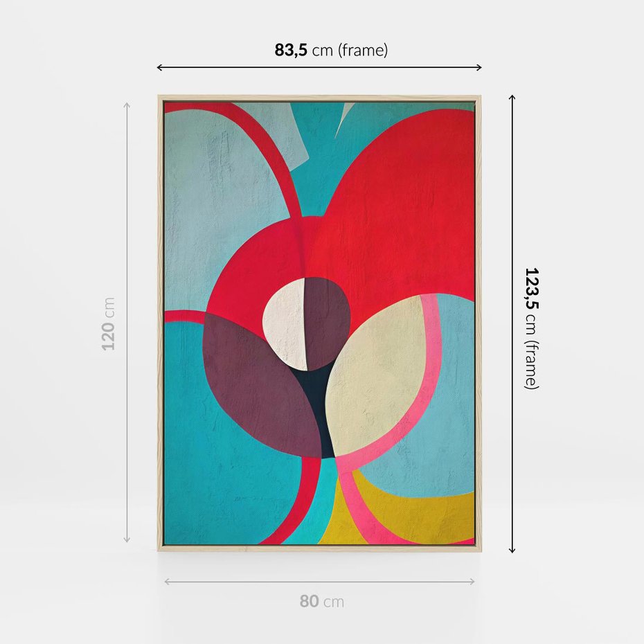 Obraz w ramie 80x120 - Kolorowe Odsłony Inspiracji - abstrakcyjny obraz, olejny - rama drewno