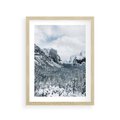Plakat w ramie 30x40 - Góry Śnieżnej Krainy - góry, szczyty - rama drewno