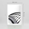 Plakat w ramie 50x70 - Dynamiczne Kształty - architektura, obłe kształty - rama biała