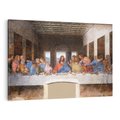 Obraz na płótnie 100x70 - "Ostatnia Wieczerza" (1495-1498) Leonardo da Vinci - Reprodukcja - reprodukcja, obraz na płótnie