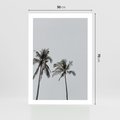 Plakat bez ramy 50x70 - Tropikalny Raj: Palmy i Niebo - palmy, niebo