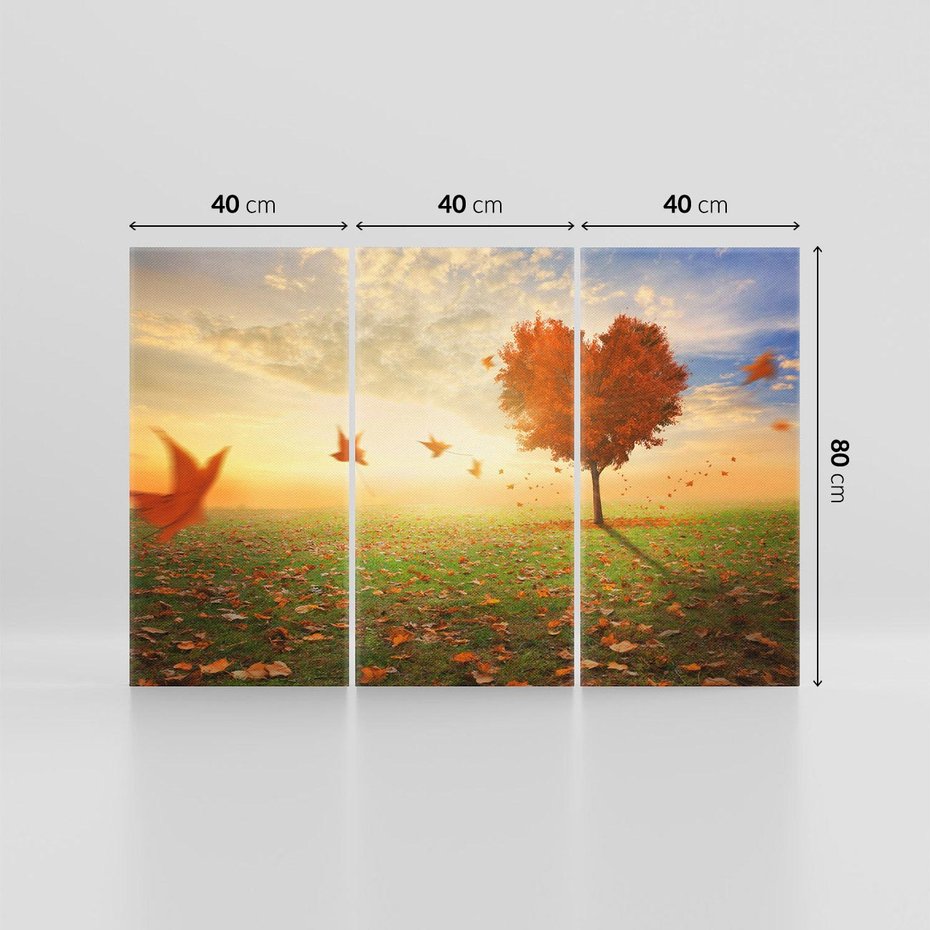 Obraz na płótnie 120x80 - Drzewo sercem natury - drzewo, serce