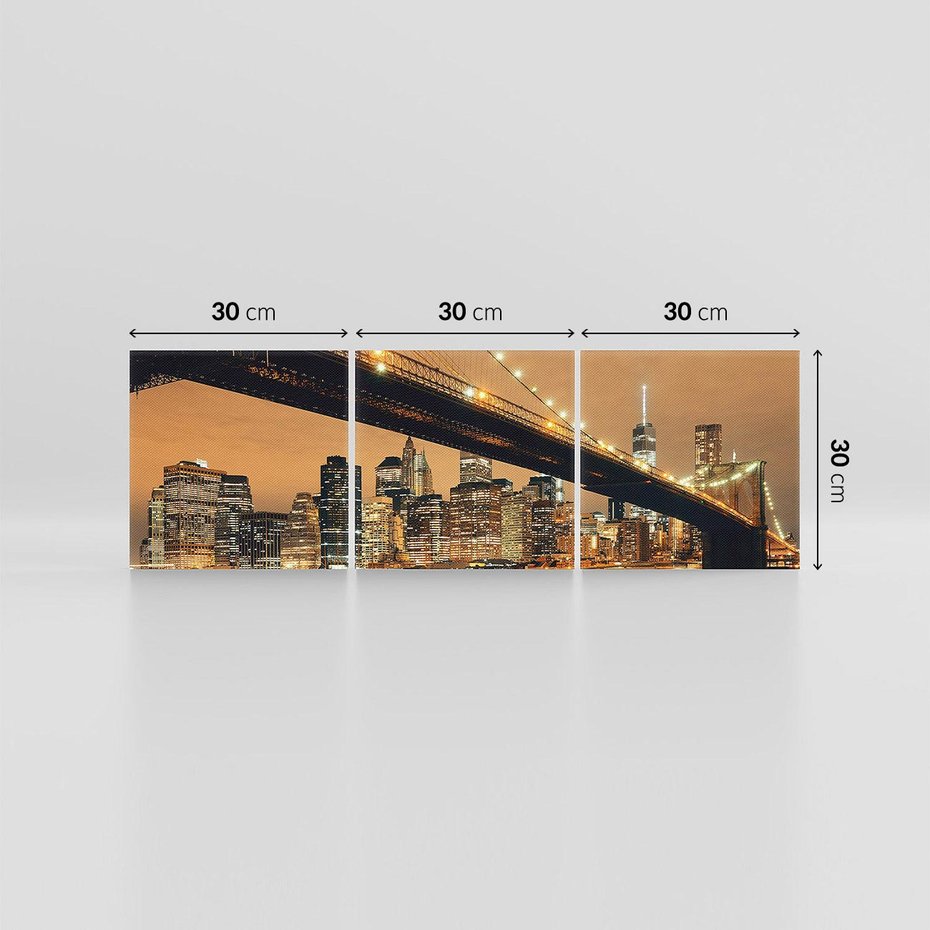 Obraz na płótnie 90x30 - magiczne połączenie miast - most, Nowy Jork