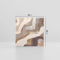 Obraz na płótnie 30x30 - Płynne Fale - abstrakcja, neutralne kolory