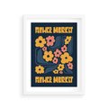 Plakat w ramie 30x40 - Impulsy Rozkwitu - plakat, granatowe tło - rama biała