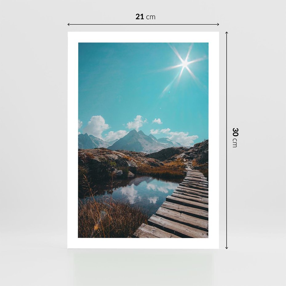 Plakat bez ramy 21x30 - Inspirujący Pejzaż - ścieżka, górska
