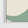 Obraz w ramie 50x70 - Granice Akwareli - abstrakcyjny minimalistyczny obraz, zielona papryczka - rama biała