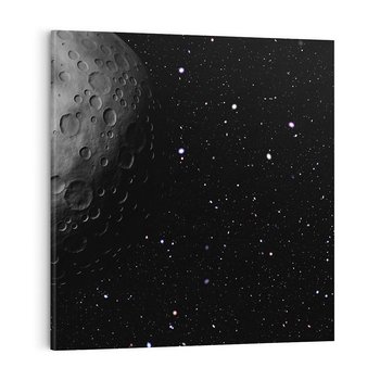 Obraz na płótnie 30x30 - Nocne opowieści księżycowe - księżyc, kosmos