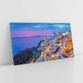 Obraz na płótnie 120x60 - Wyblakłe wspomnienia gwiazd - Santorini, wieczór