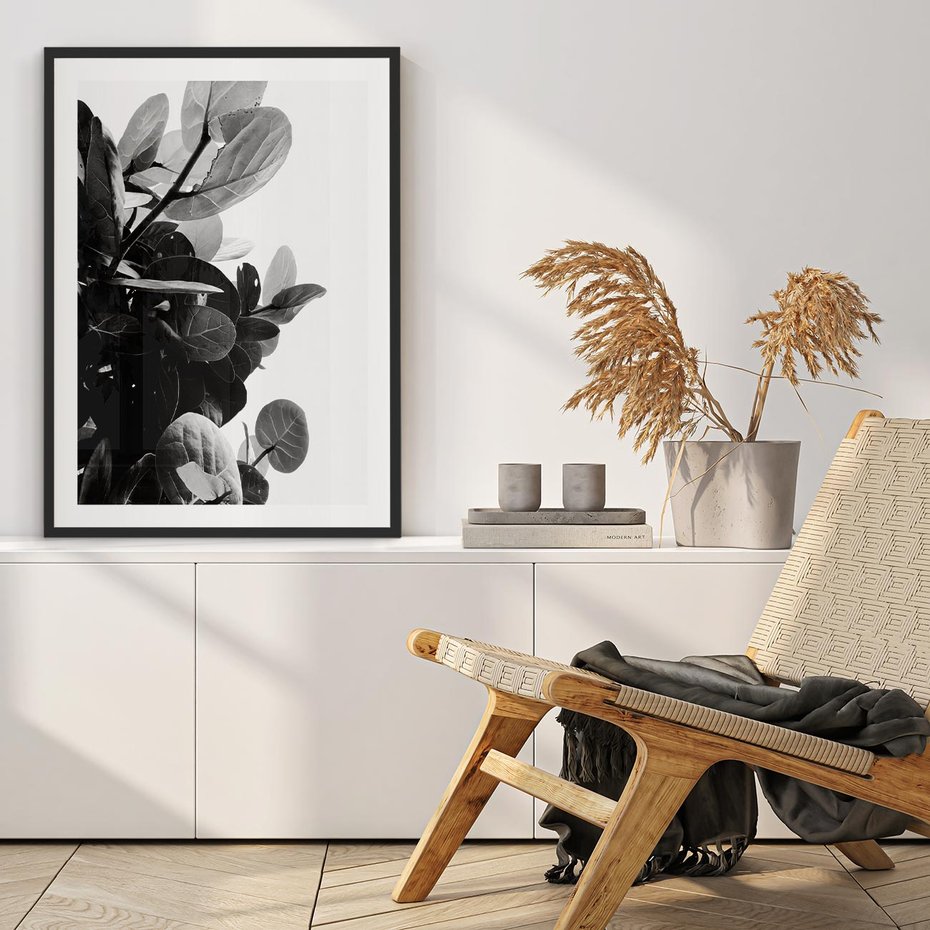 Plakat bez ramy 21x30 - Blisko Natury - liście, rośliny tropikalne