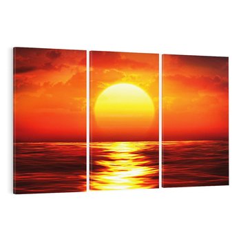 Obraz na płótnie 120x80 - Romantyczny Zachód Słońca nad Morzem - zachód, słońca