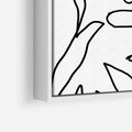 Obraz w ramie 50x50 - Liście Mocy - mroczna sztuka, minimalizm - rama biała