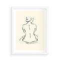 Plakat w ramie 50x70 - Migotliwa Symfonia - kobieta akt, minimalizm - rama biała
