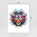 Plakat bez ramy 30x40 - Tygrys w graficznej oprawie - tygrys, grafika