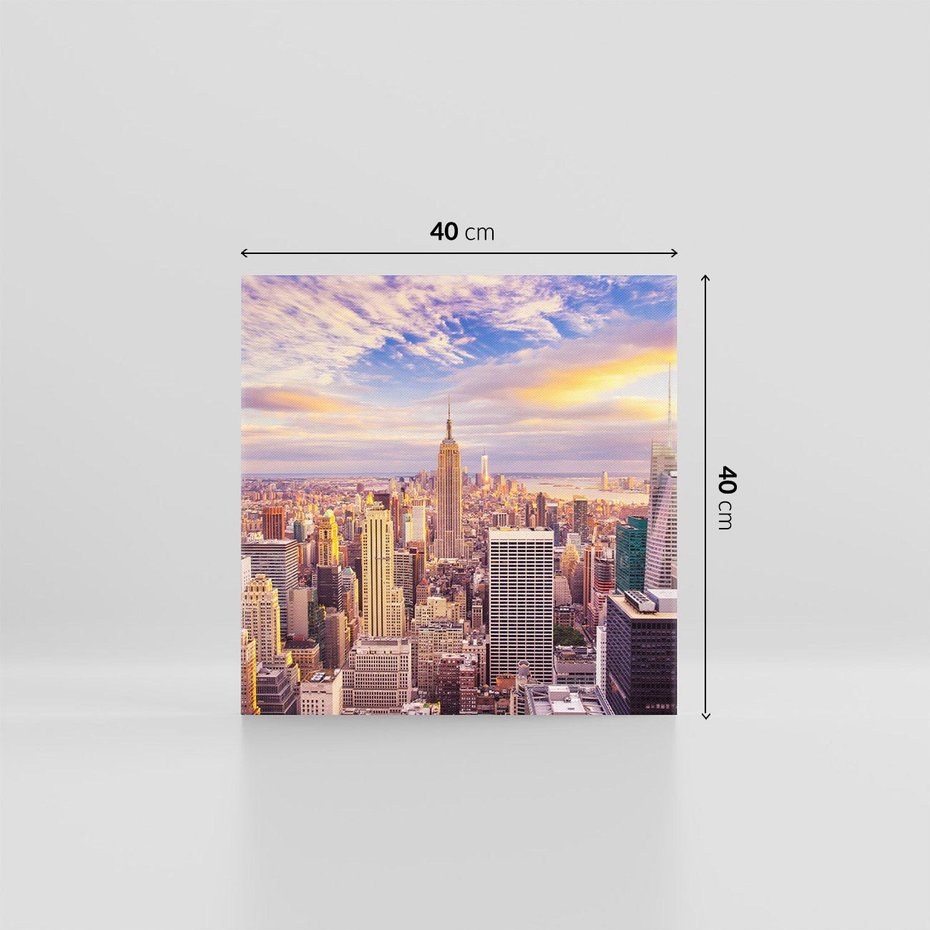 Obraz na płótnie 40x40 - Amerykański duch: Miasto na horyzoncie - USA, Ameryka