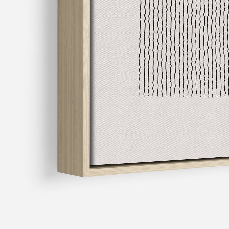 Obraz w ramie 70x100 - Wewnętrzne Widzenia - abstrakcyjna kompozycja, półkole - rama drewno