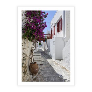 Plakat bez ramy 21x30 - Perspektywiczna Uliczka: Miejski Labirynt - uliczka, perspektywa