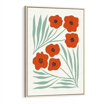 Obraz w ramie 50x70 - Makowe Odkrycie - czerwone kwiaty, maki - rama drewno