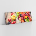 Obraz na płótnie 150x50 - Kulinarne rozkosze - miska, owoce
