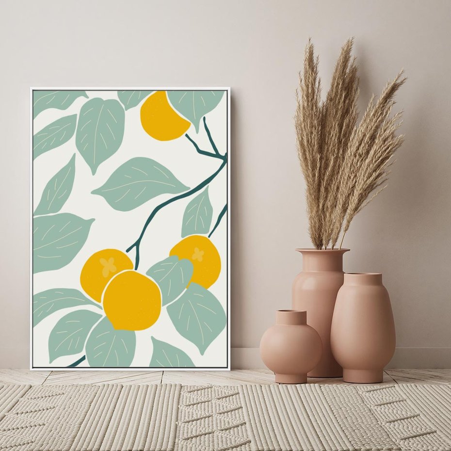 Obraz w ramie 80x120 - Wewnętrzna Melodia - plakat, nowoczesna sztuka - rama biała