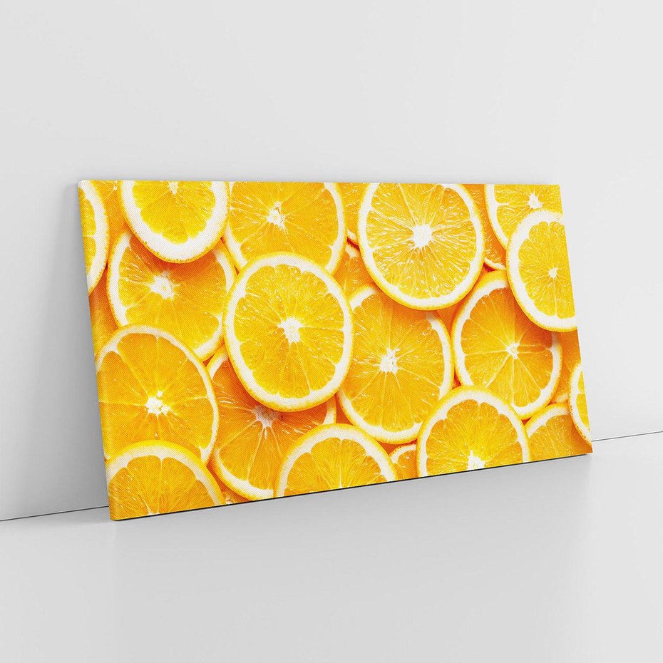 Obraz na płótnie 120x60 - Wyrazista moc pomarańczy - pomarańcze, owoce