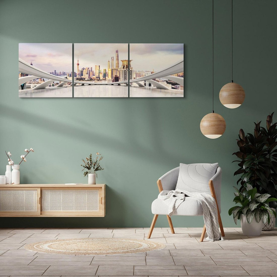 Obraz na płótnie 120x40 - Tętniące życiem Miasto Azji - Chiny, Miasto