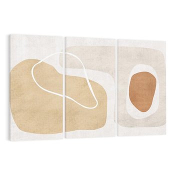 Obraz na płótnie 120x80 - Beżowa Harmonia - abstrakcyjne, nieregularne plamy
