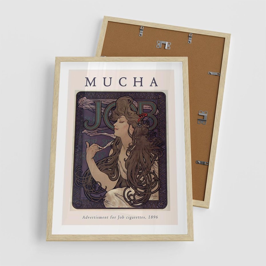 Plakat w ramie 50x70 - Reprodukcja A.Mucha - Mucha, plakat z reprodukcją - rama drewno