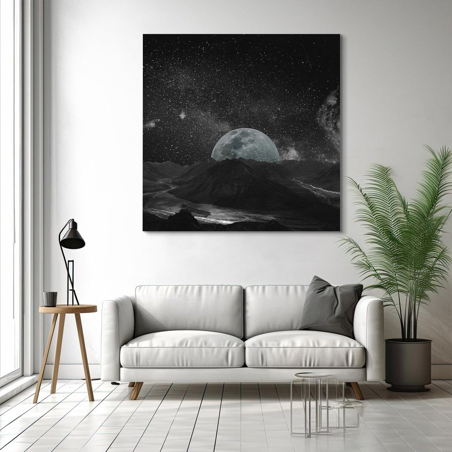 Obraz na płótnie 30x30 - Kosmiczne piękno: ziemia z lotu ptaka - kosmos, ziemia