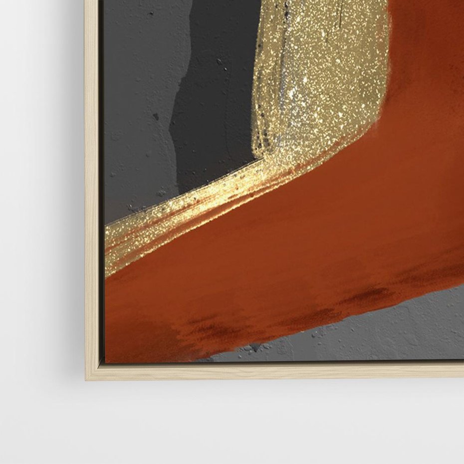 Obraz w ramie 120x80 - Abstrakcyjna impresja - abstrakcja, nowoczesny - rama drewno