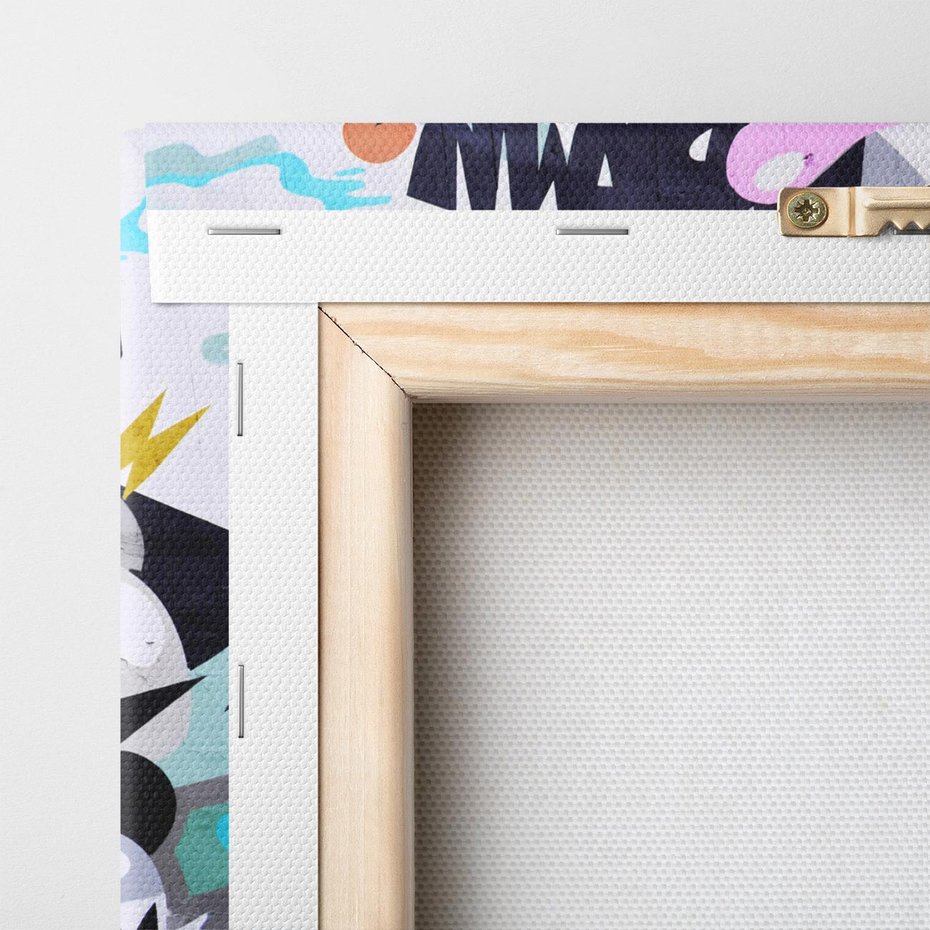 Obraz na płótnie 80x80 - Moc kolorów w graffiti - graffiti