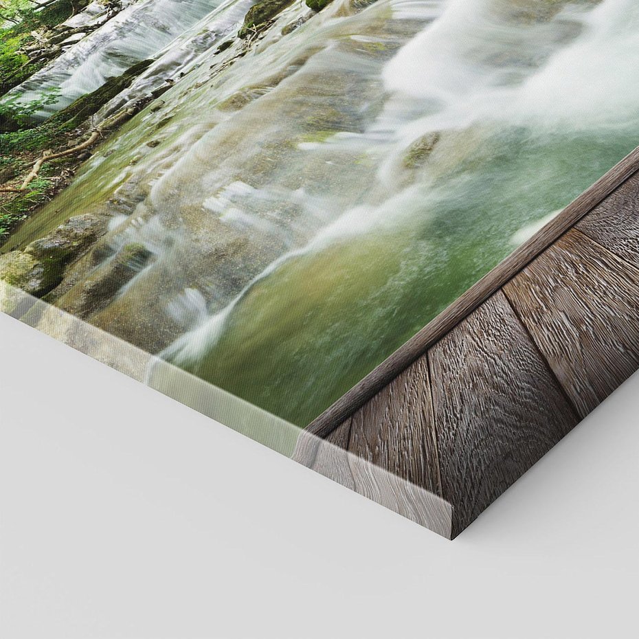 Obraz na płótnie 80x120 - Plączący się strumień - rzeka, strumień