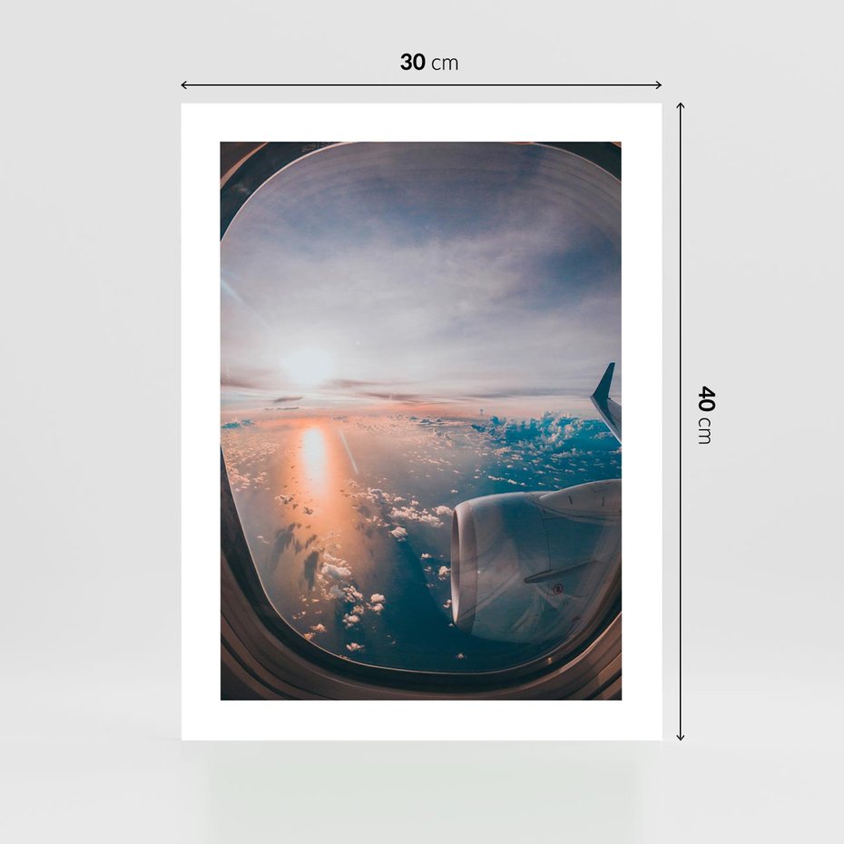 Plakat bez ramy 30x40 - Widok z Góry - fotografia, zdjecie z okna samolotu