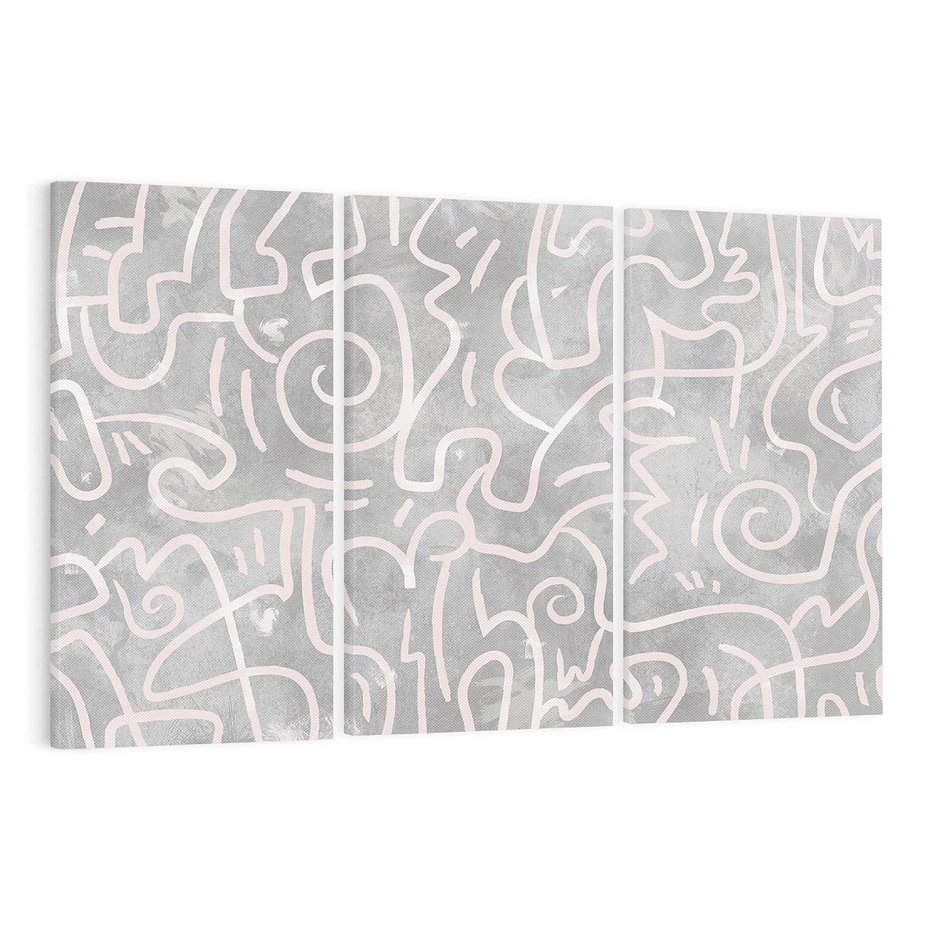 Obraz na płótnie 120x80 - Sploty odblasków i zawirowań - abstrakcyjne rysunki, wzorek