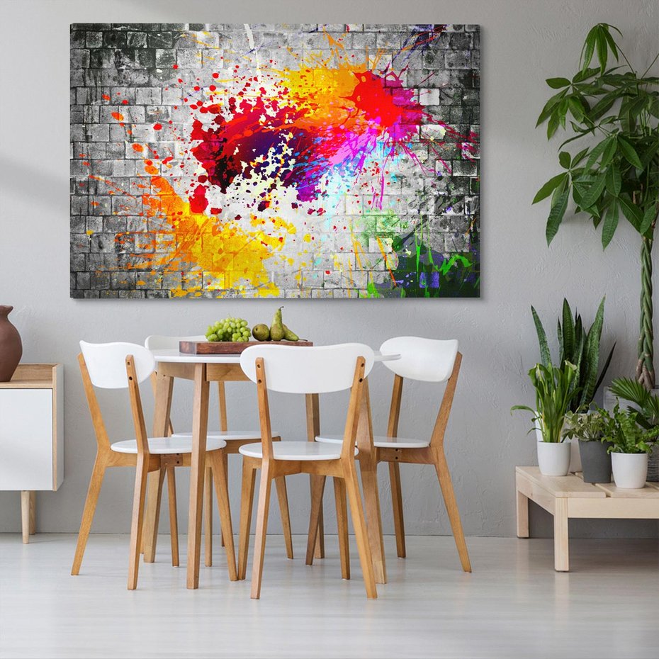 Obraz na płótnie 120x80 - Ekspresja Graffiti - farba, graffiti