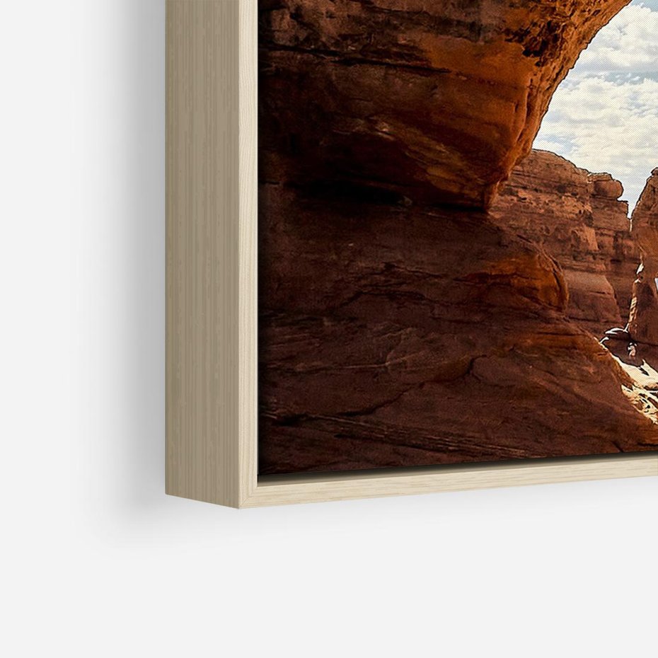 Obraz w ramie 70x50 - Magia pustynnego kanionu - pustynia, kanion - rama drewno