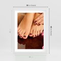 Plakat w ramie 30x40 - Manicure i Pedicure - manicure, pedicure - rama biała