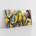 Obraz na płótnie 100x50 - Kolorowa parada papug - papuga, papugi