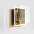 Plakat w ramie 40x50 - Las: harmonia natury - las, drzewa - rama biała