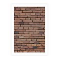 Plakat bez ramy 21x30 - Mur cegieł: industrialny urok - cegły, mur