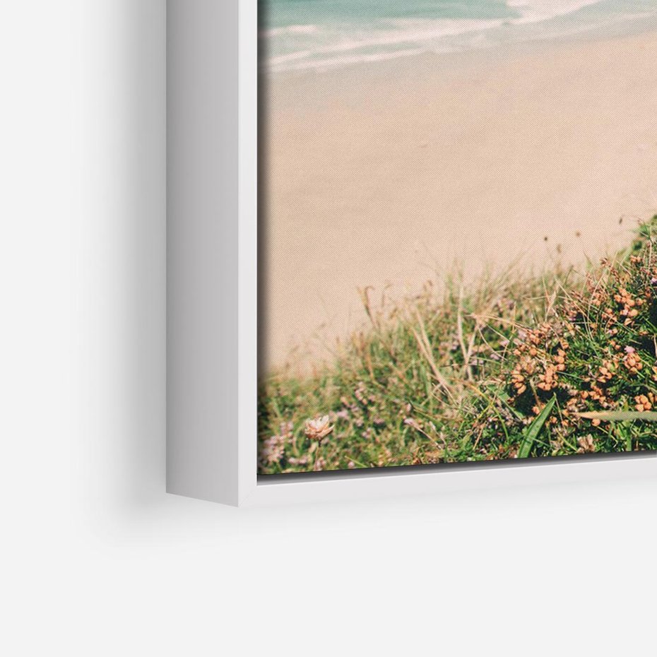 Obraz w ramie 70x50 - Perspektywa Klifu - fotografia, ocean - rama biała